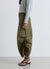 Long solid-colour cargo skirt