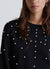 Crewneck sweatshirt with pearl embellishments