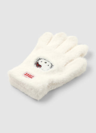 Gloves with Hello Kitty print