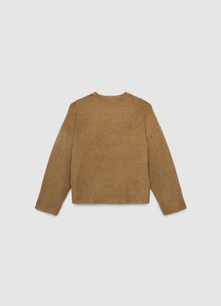 Maglia girocollo con borchie