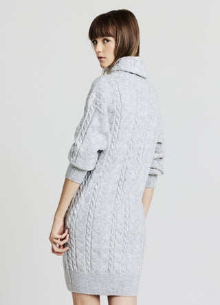 Rollkragenpullover mit Zopfmuster