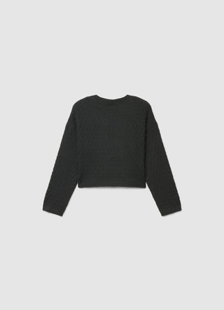 Crop cardigan πλεκτό με φιόγκους