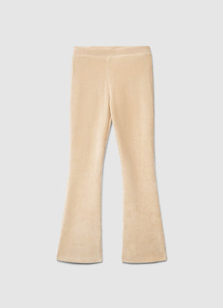 Leggings a zampa effetto velluto