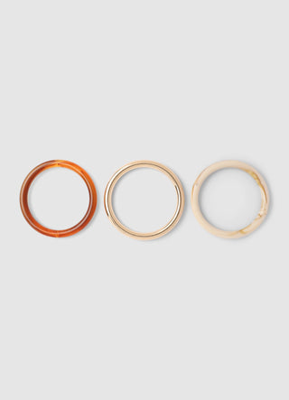 Pack of 3 round rigid bracelets