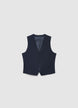 Solid colour waistcoat with buttons - S