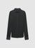Long-sleeve solid colour knit shirt