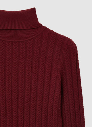 Pull à col roulé et tresses