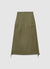 Long solid-colour cargo skirt