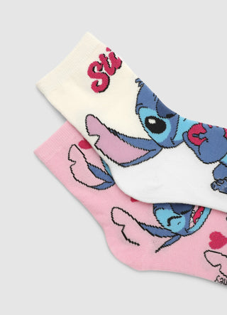 Σετ με 2 κάλτσες με σχέδιο Stitch