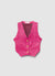 Gilet con paillettes e bottoni