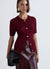 Cardigan a trecce con bottoni gioiello