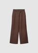 Pantalon palazzo avec patte asymétrique - XS