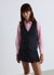 Gilet gessato con bottoni