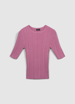 T-shirt maglia a costine