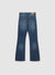 Jeans flare a tinta unita
