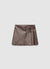 Plissierter Culotte-Hose mit Schnallen