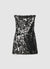 Vestito mini a fascia con paillettes