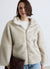 Jacke mit Felloptik und Stehkragen