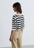 Maglia over crop a righe