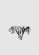 Tie-side bikini briefs with zebra print - S