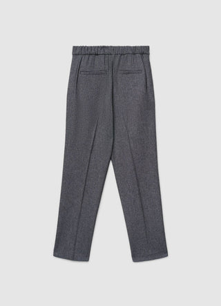 Salt and pepper cigarette trousers