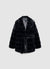 Cappotto corto effetto pelo con cintura