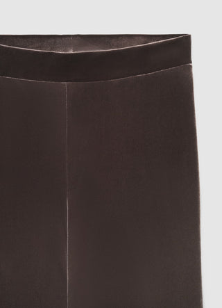 Leggings lunghi a zampa in ciniglia
