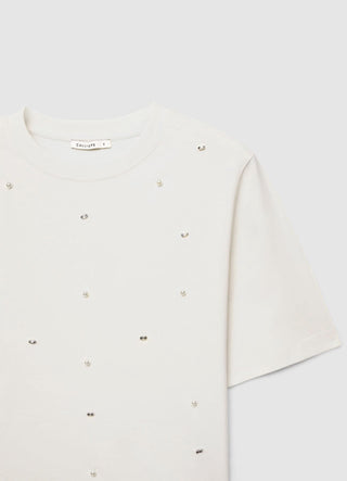 T-shirt avec applications perles