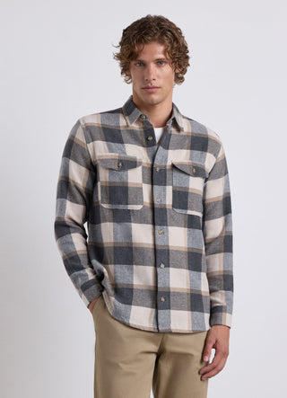 Checked shirt with patch pockets
