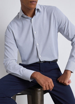 Slim Fit Hemd mit Mikro-Muster