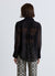 Camicia con trasparenze ed applicazioni di strass
