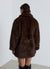 Doppelreihige Jacke mit Felloptik