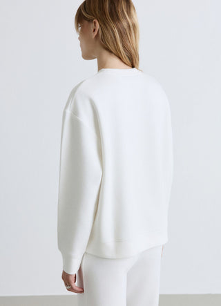 Crew neck sweatshirt with shimmering effect