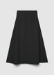 Long flared skirt in a solid colour - M
