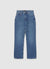 High-waisted straight jeans
