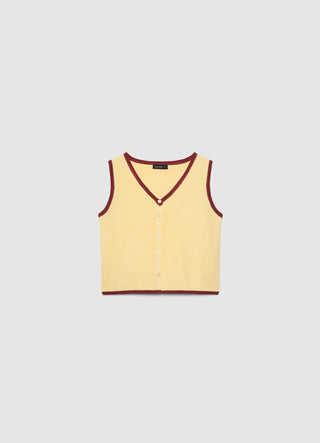 Top with buttons and contrasting trims