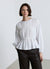 Blouse with puff sleeves and gathered ruffles