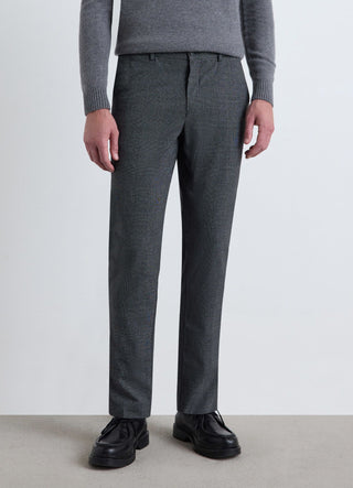 Pantaloni sartoriali a quadri in misto viscosa
