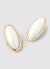 Boucles d'oreilles ovales avec perle