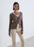 Cardigan in maglia a trecce