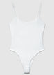 Solid colour bodysuit with thin straps - L