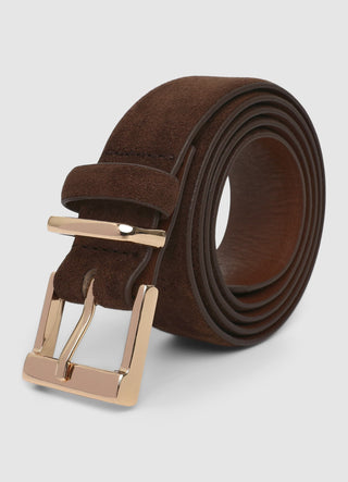 Solid colour mid-rise belt with buckle