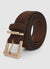 Solid colour mid-rise belt with buckle