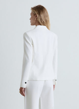 Single-breasted solid colour blazer