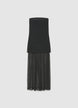 Long bandeau dress with sheer skirt - XS