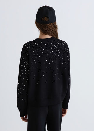 Felpa con strass all over