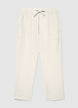 Jogger trousers with drawstring and patch pockets - L