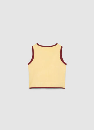 Top with buttons and contrasting trims