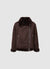 Padded jacket with fur-effect collar