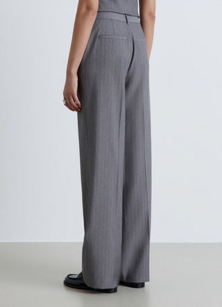 Pantaloni dritti gessati